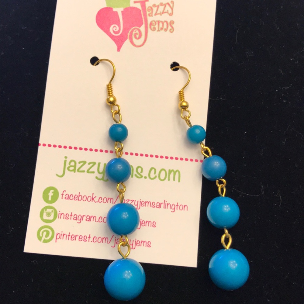 Dangle blue earrings